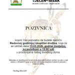 Poziv za Redovnu godišnju skupštinu društva za 2026. godinu.